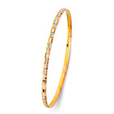 3mm Fine Line Textured Bangle