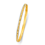 3mm Two-Tone Delicate Weave Bangle