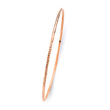 1.5mm Rose Gold Diamond Edge Bangle