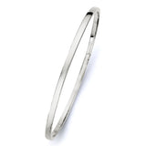 3mm Round White Gold Bangle