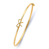 Gold Bow Round Bangle