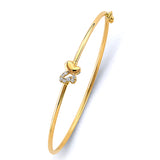 Gold Butterfly Round Bangle