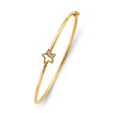 Gold Star and Moon Round Bangle