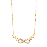 Tri-Colored Three Infinity Sign Necklace