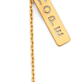 14KY Hope & Believe Bar Necklace (NK379)
