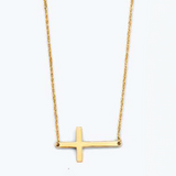 Minimalist Vertical Cross Necklace