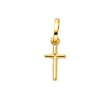 14KY Solid Latin Cross (6X 18mm) (PT143)