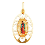 14KY Virgin De Guadalupe Picture Pendant (PT146)