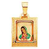 14KY Virgin De Guadalupe Picture Pendant (PT155)