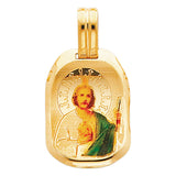 14KY St. Jude Thaddeus Picture Pendant (PT166)
