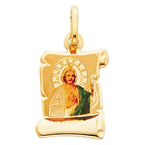 14KY St. Jude Thaddeus Picture Pendant (PT169)