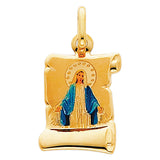 Rectangular Miraculous Medal Pendant