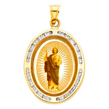 Oval Sacred Heart of Jesus Pendant