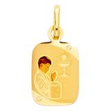 14KY First Communion Picture Pendant Boy (PT213)