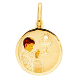 14KY First Communion Picture Medal Boy (PT218)