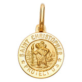 Round Saint Christopher Pendant