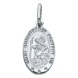 14KW St. Christopher Oval Medal (PT271W)