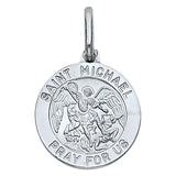 14KW St. Michael Pendant (PT282W) (PT282W)