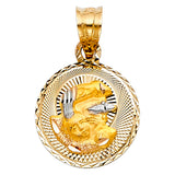 14K 3C Religious Stamp Pendant (PT306) (PT306)