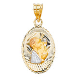 14K 2T Religious Stamp Pendant (PT334) (PT334)
