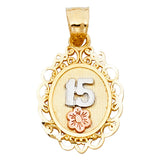 14K 3C 15 Years Pendant (PT371) (PT371)