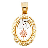 14K 3C 15 Years Pendant (PT372) (PT372)