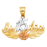 14K 3C 15 Years Pendant (PT376) (PT376)