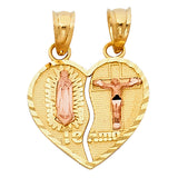14K 2T Heart Pendant (PT406) (PT406)