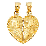 Best Friends Broken Heart Pendant