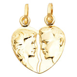 14KY Hollow Heart Pendant (PT443) (PT443)