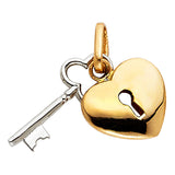 14K 2T Key Pendant (PT451) (PT451)