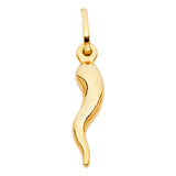 14KY Hollow Horn Pendant (PT456) (PT456)
