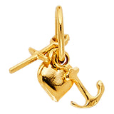 14KY Heart Cross Anchor Pendant (PT462) (PT462)