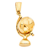 14KY Hollow Globe Pendant (PT469) (PT469)