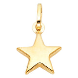 14KY Hollow Star Pendant (PT473) (PT473)