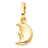 14KY Hollow Moon Pendant (PT474) (PT474)