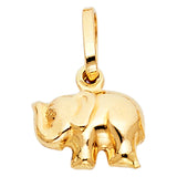 14KY Hollow Elephant Pendant (PT492) (PT492)