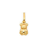 14KY Hollow Baby Bear Pendant (PT494) (PT494)