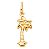 14KY Hollow palm Tree Pendant (PT500) (PT500)