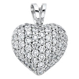 14KW CZ Heart Pendant (PT560) (PT560)