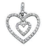 14KW CZ Heart Pendant (PT563) (PT563)