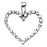 14KW CZ Heart Pendant (PT566) (PT566)