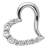 14KW CZ Heart Pendant (PT570) (PT570)