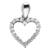 14KW CZ Heart Pendant (PT571) (PT571)