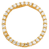 14KY CZ Circle Pendant (PT577) (PT577)