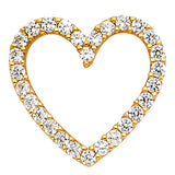 14KY CZ Heart Pendant (PT582) (PT582)