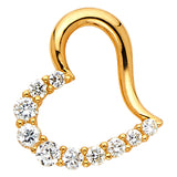 14KY CZ Heart Pendant (PT584) (PT584)