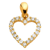 14KY CZ Heart Pendant (PT585) (PT585)