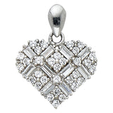 14KW CZ Heart Pendant (PT587) (PT587)