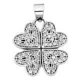 14KW CZ Flower Pendant (PT589) (PT589)